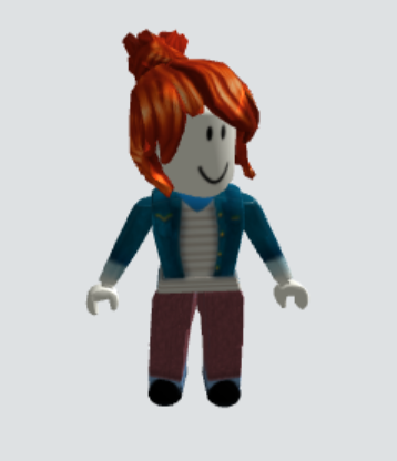 A new avatar in Roblox with the default hair.